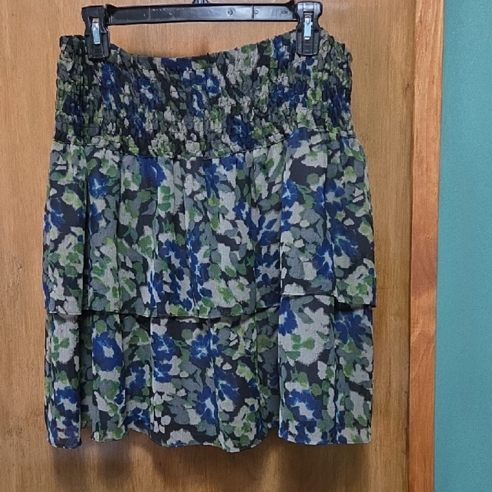 DKNY Floral Blue and Green Women's Skirt